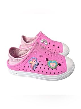 Skechers Toddler Girls Size 8 Pink Guzman Slip On Beach Sneakers Sh
